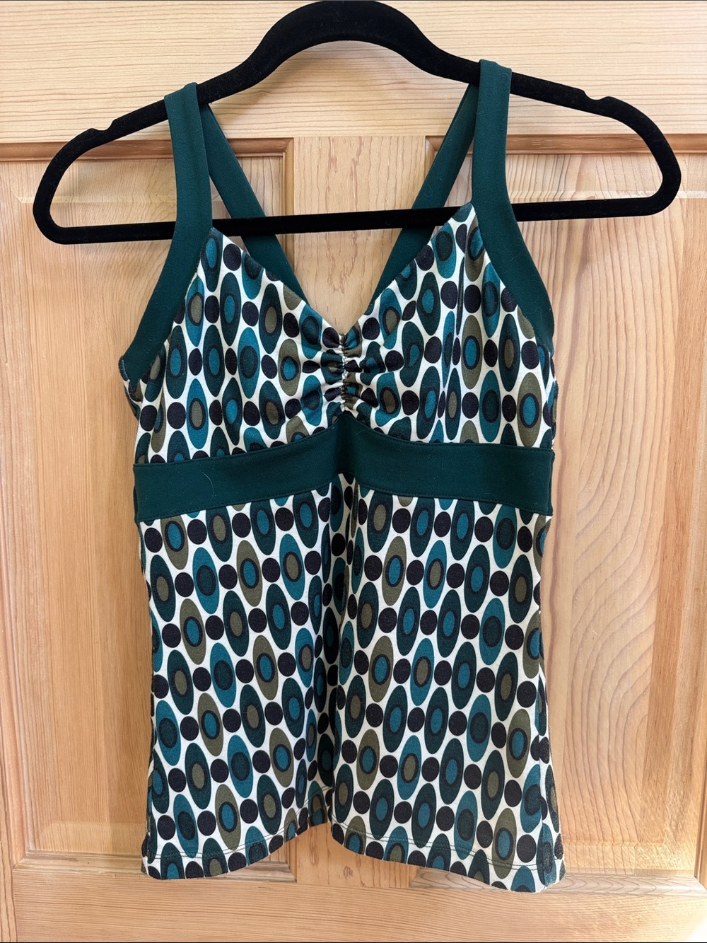 Prana Green Teal Patterned Tank Top